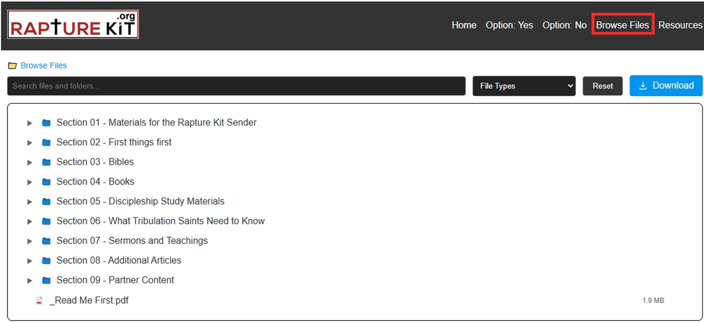 Browse Files Screenshot